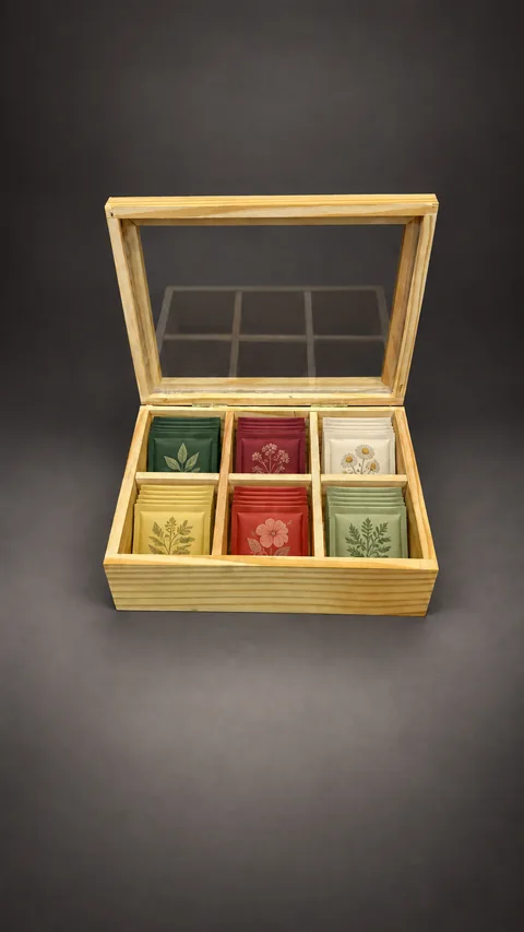 Caja Porta Té de madera, hecho por DPINOS en Caaguazú