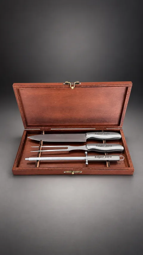 Estuche Mando Inox de madera, hecho por DPINOS en Caaguazú